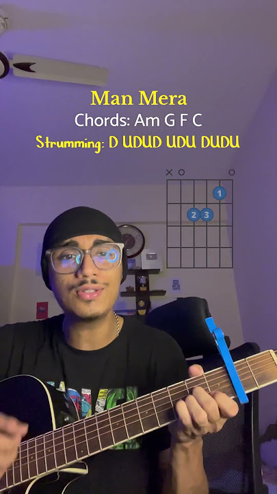 Man Mera Guitar Lesson 🤫| 4 Easy Chords For Beginners #shorts