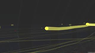 VR visualization of a simulated tadpole spinal cord