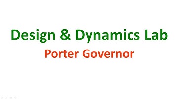 Porter Governor | Design & Dynamics Lab | MechLabVideos