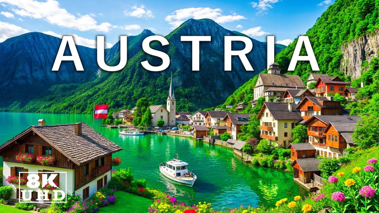 Austria 8K Relaxing Piano | Stunning Mountains, Serene Lakes & Timeless Architecture