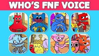 FNF - Guess Character by Their VOICE | BANBAN , HUGGY WUGGY, BLUE, SAD SETH, SMILEY MILEY ...