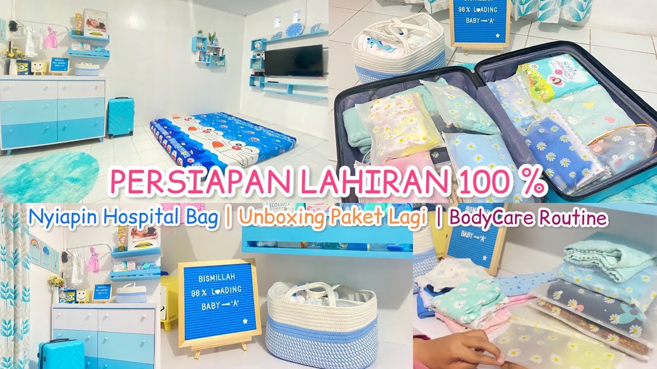 MENYIAPKAN BARANG YANG DIBAWA SAAT PERSALINAN | Unboxing Paket & Ganti Sprei | BodyCare Rutin Bumil