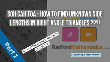 SOH CAH TOA - How to find unknown side lengths in right angle triangles - Trigonometry - Part 1