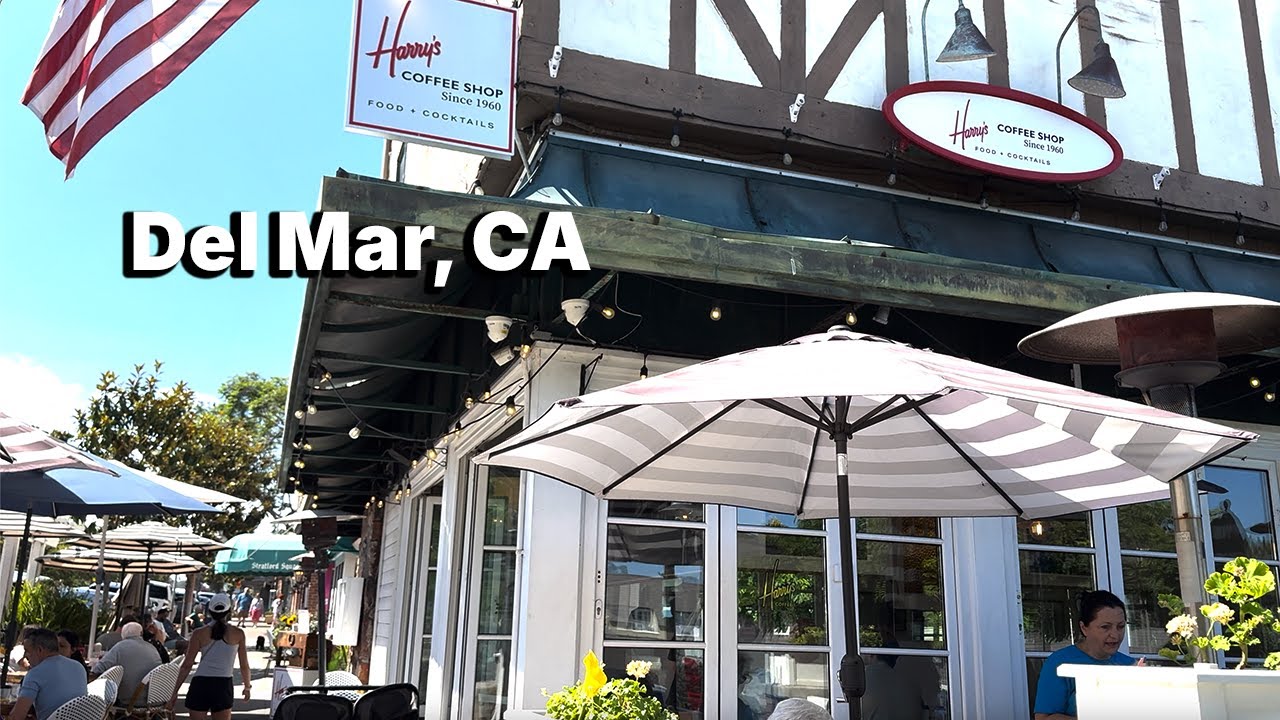 [4k] 🏝️ Downtown Del Mar Shops, Restaurants & Beach [4k] | Raceday Getaway 😎🐚🏖️