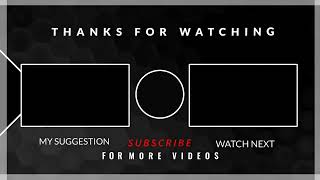 End Screen Outro | Subscribe | Template