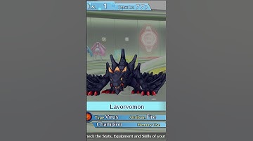Showcase Digimon and Skill Lavorvomon - Digimon Story: Cyber Sleuth #shorts #shortvideo #digimon