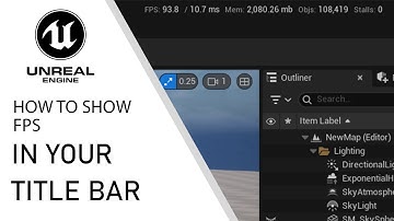 Unreal Engine 5 how to show fps in your title bar