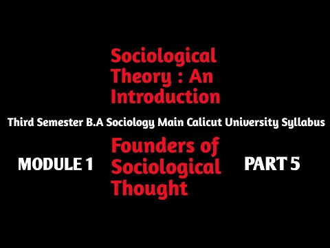 Sociological Theory An Introduction 3rd Semester B.A Sociology Main Calicut University Folk wayz