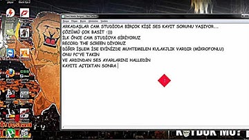 Cam Studio 6 Ses Kayıt