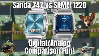 Sanda 747 vs SKMEI 1220 Digital Analog Quartz Watch Comparison Fun!