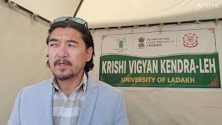Prof.D r Feroz Din Sheikh, Head KVK , Leh on trial of Honey production in Leh