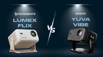 Wzatco Vibe vs Crossbeats Lumex Flix: Projector Live Comparison | Brightness Test | Side by Side