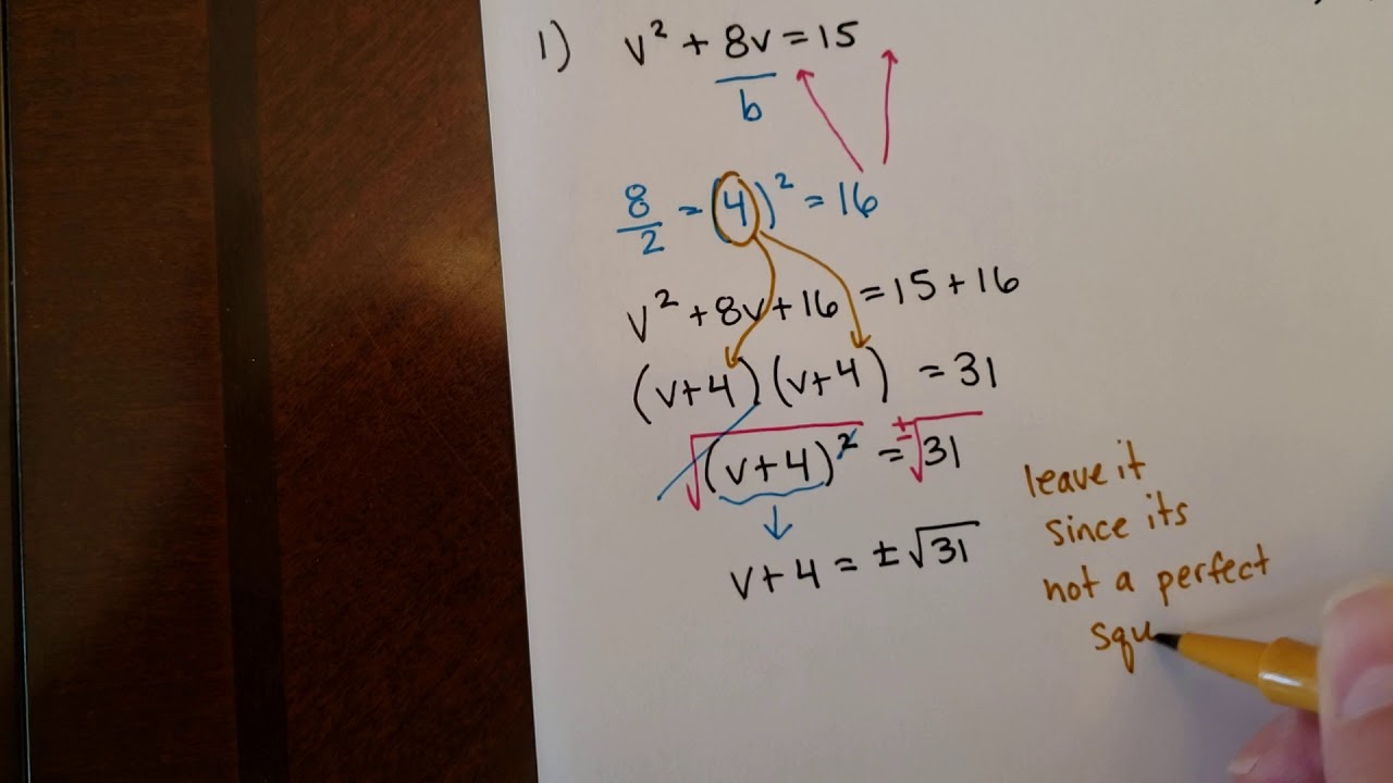 Completing the square Day 2 - YouTube