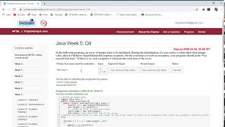 NPTEL - Programming in Java Week-5 Quiz and Assignment Solution 2020
