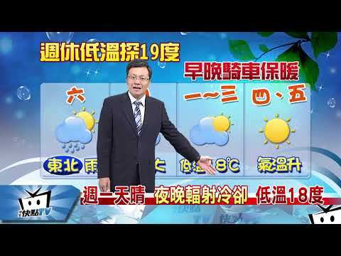 20171020中天新聞　【氣象】東北風增強　周休夜晚低溫探１９度