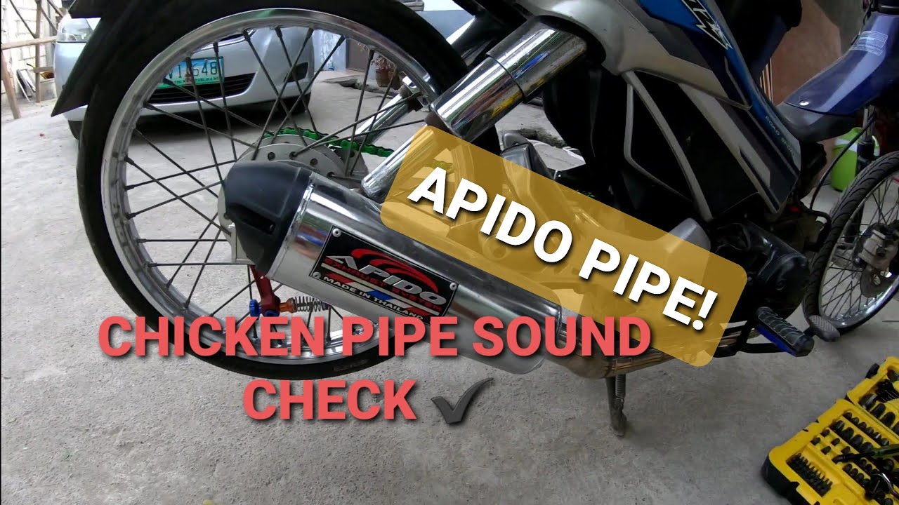 APIDO PIPE FOR XRM 125 | CHIKEN PIPE SOUND TEST | REMOVING EXHAUST TIP | GOPRO.