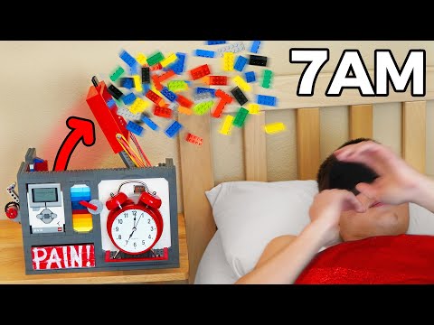 LEGO Alarm clock YEETS LEGO in your face!!