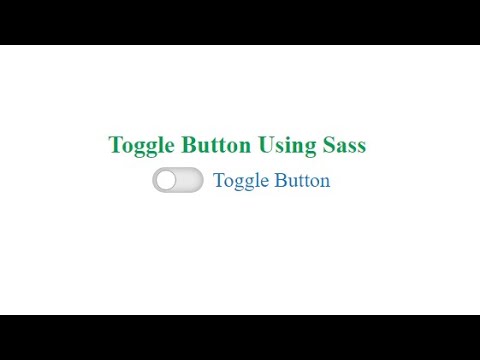Custom Toggle Button using Sass