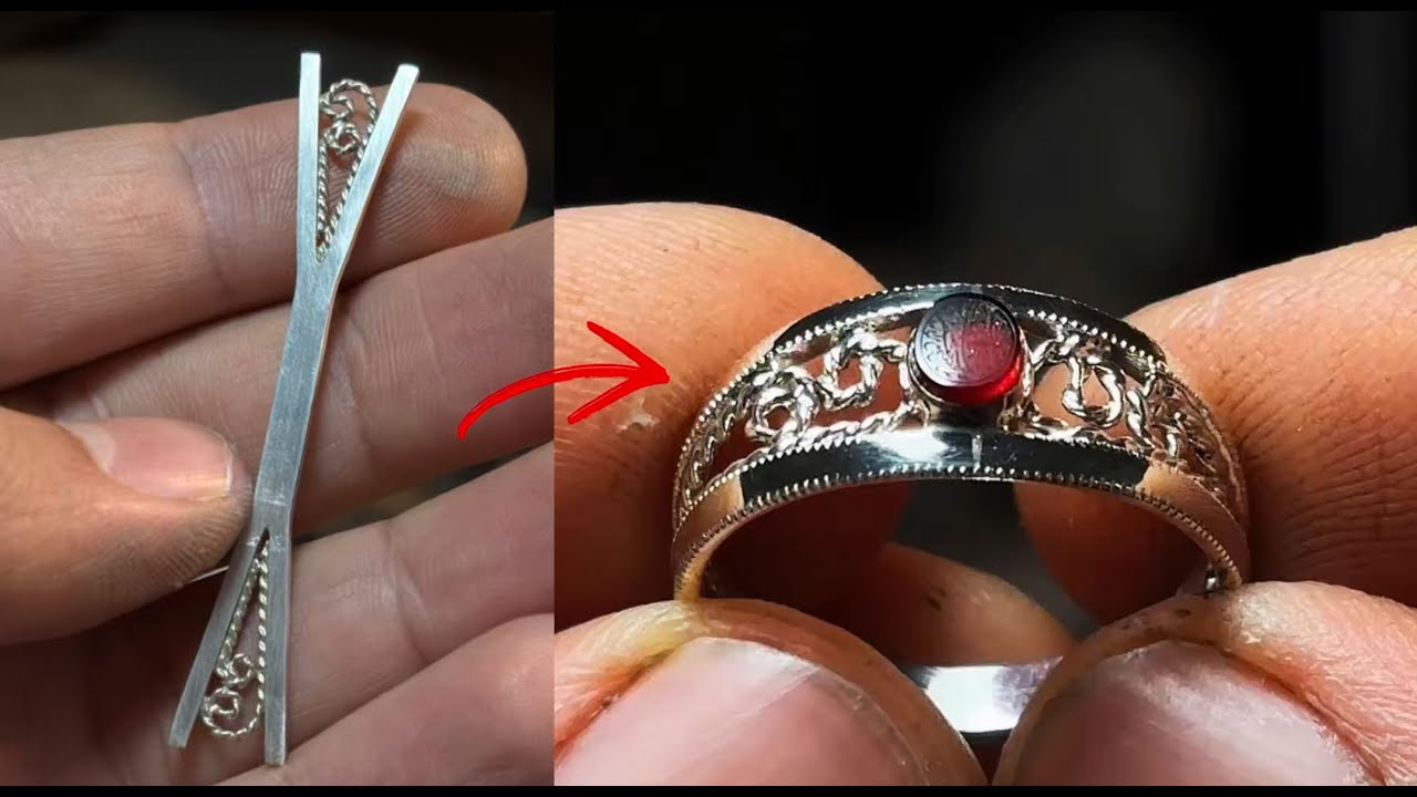 Handmade Silver Ring Making Process 💍 | Step by Step Jewelry Making