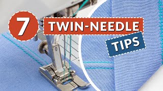 How to Sew & Thread with A Twin Needle On A Brother Computerized Sewing  Machine 