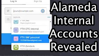 SBF's How to Trade Futures on FTX tutorial, showing Alameda negative balance + account ID