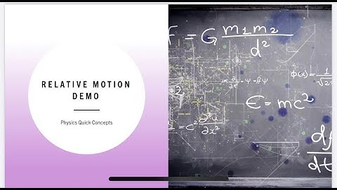 AP Physics 1, Unit 1:Relative Motion Demo