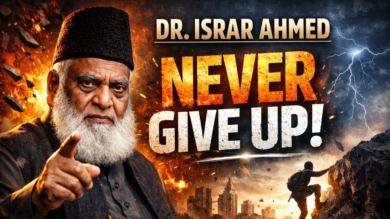 NEVER GIVE UP 💪 | Dr. Israr Ahmed Emotional Bayan | Powerful Motivation#NeverGiveUp #DrIsrarAhmad