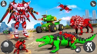 Crocodile Robot Android Gameplay | Transforming Crocodile Robot Action | Futuristic Battle 2024 screenshot 2