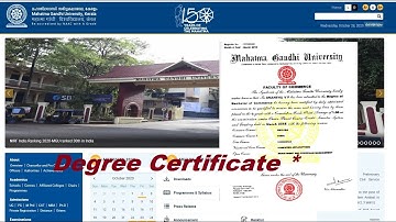 How to Apply M G University Original Degree Certificate (UG Students)