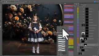 How to composite subject and digital background in Photoshop using actions (Video 7)