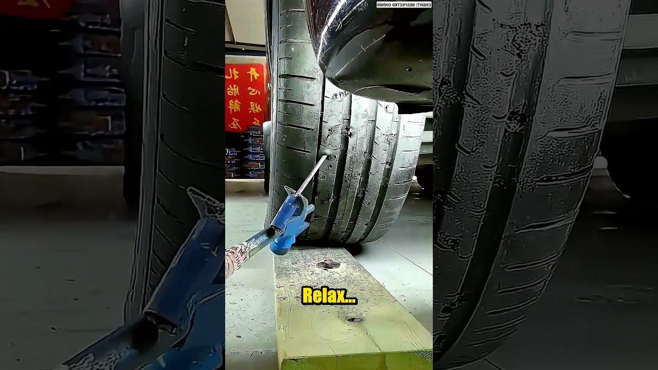 Dad Fixed a Flat Tire in Ten Seconds 😯
