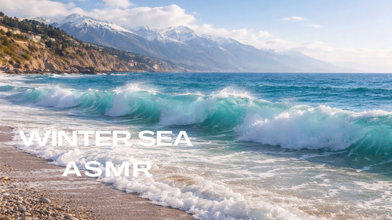 CALM WINTER SEA IN ITALY 🌊 Gentle Waves & Pure ASMR | Coastal Relaxation
