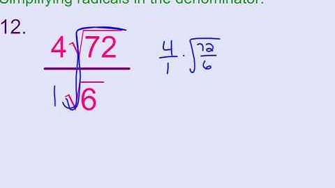 5-5B Simplifying Radicals in the Denominator