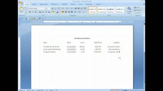 Setting and Using Tabs with Word 2007