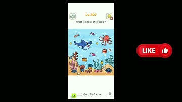 Tricky Brain Story: DOP Puzzle Level 107 What is under the ocean?