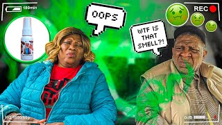 Fart Spray Prank On Husband *HE PASSED OUT*