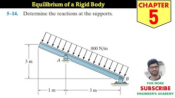 5-14 Equilibrium of a Rigid Body (Chapter 5) Hibbeler Statics 14th Edition Engineers Academy
