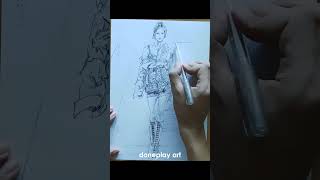 shorts | how to draw girl 128 | daily sketch | ballpoint pen