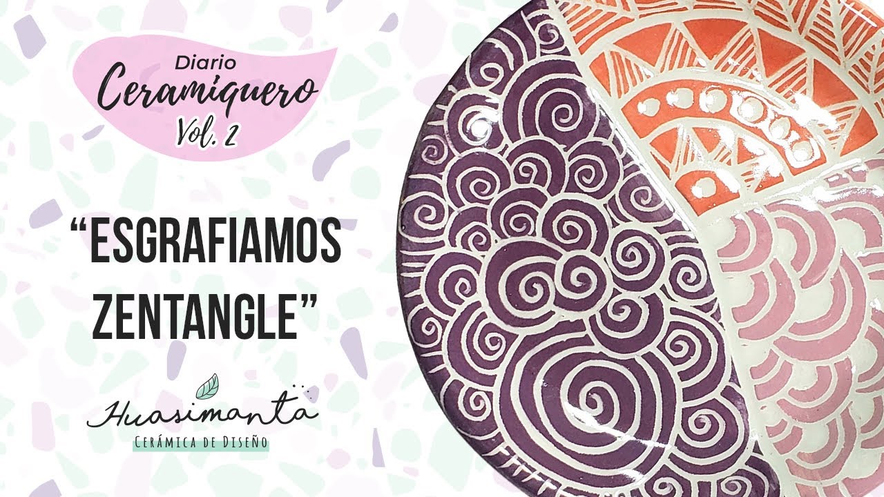 Técnica de Esgrafiado ZENTANGLE #DiarioCeramiquero Vol. 2