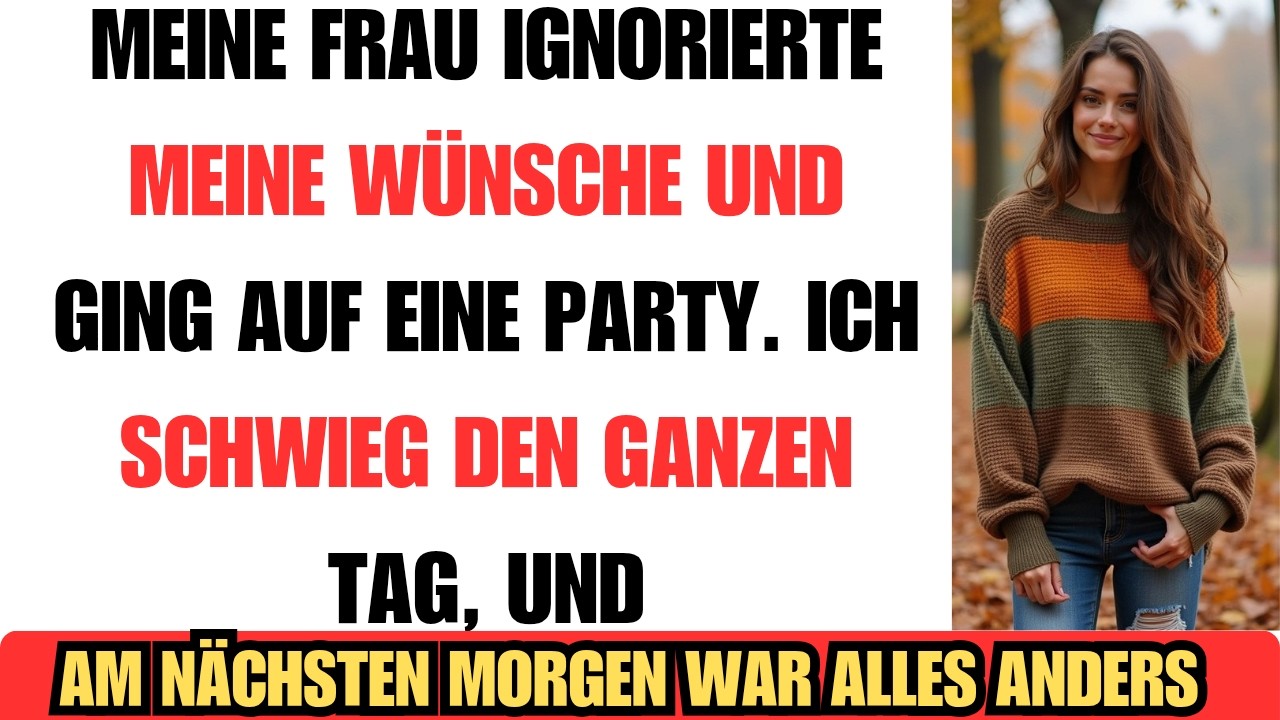 Meine Frau ging trotzdem zur Party ich schwieg, und der nächste Morgen veränderte alles.