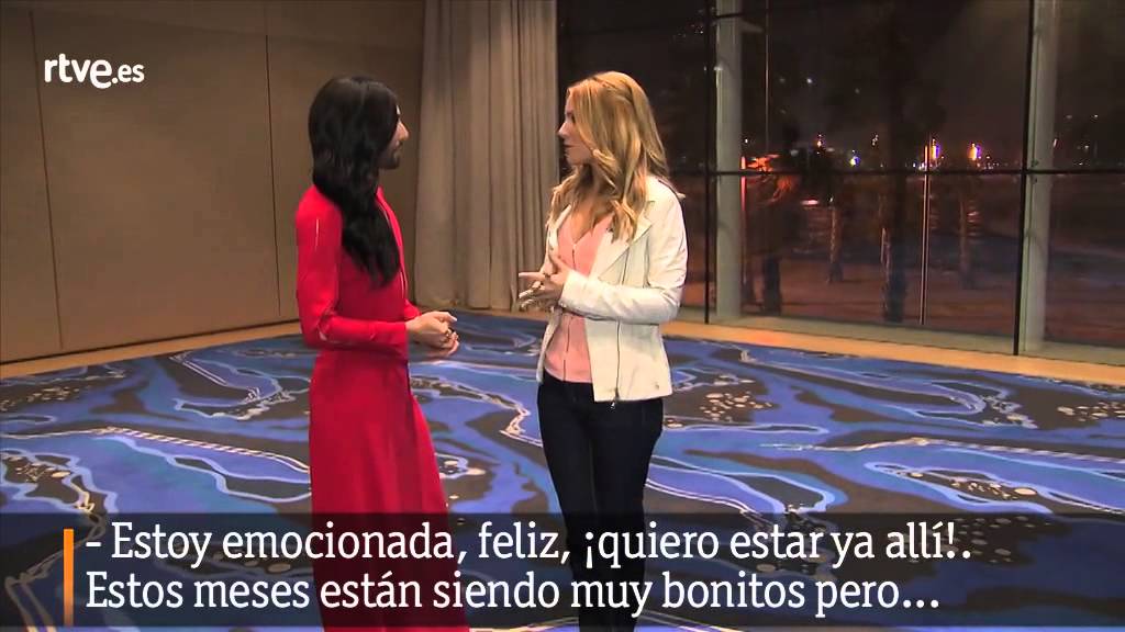 Conchita Wurst meets Edurne 18.3.2015 Barcelona