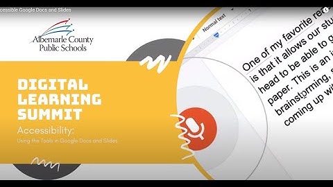 Accessible Google Docs and Slides