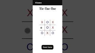 I Built a Tic Tac Toe Game Using HTML, CSS & JavaScript 🎮 | Web Development #Shorts