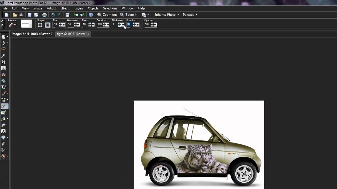 Corel Paint Shop Pro X3 Colorindo e Adesivando Carro YouTube