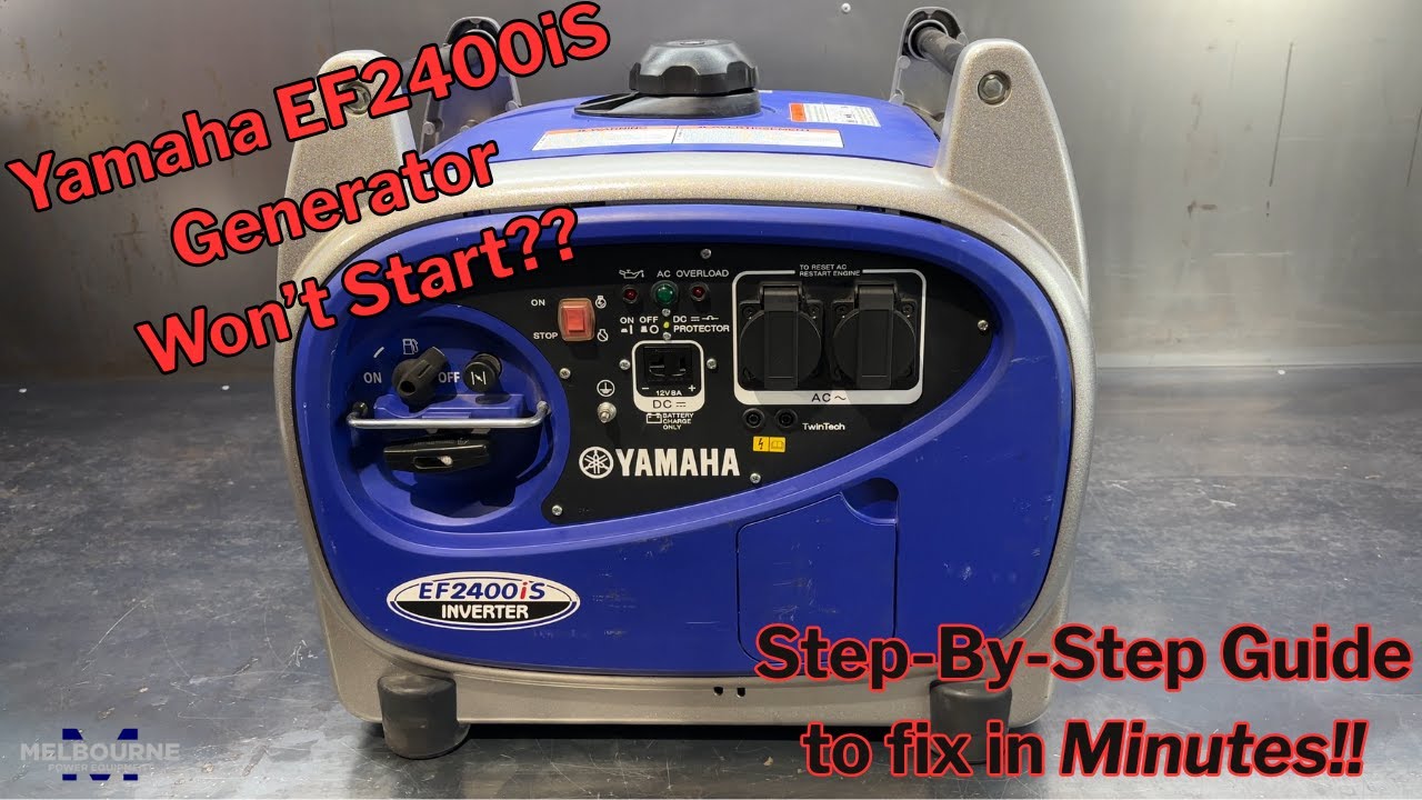 Генератор Yamaha EF2400iS не заводится? Посмотрите это видео, чтобы узнать причину!