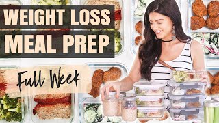 EASY FULL WEEK MEAL PREP FOR WEIGHT LOSS (counting macros) + Grocery List PDF! | Meal Prep Ideas