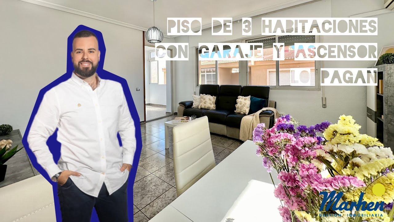 En venta piso con garaje y 3 habitaciones. Listo para entrar en Lo Pagán, San Pedro del Pinatar