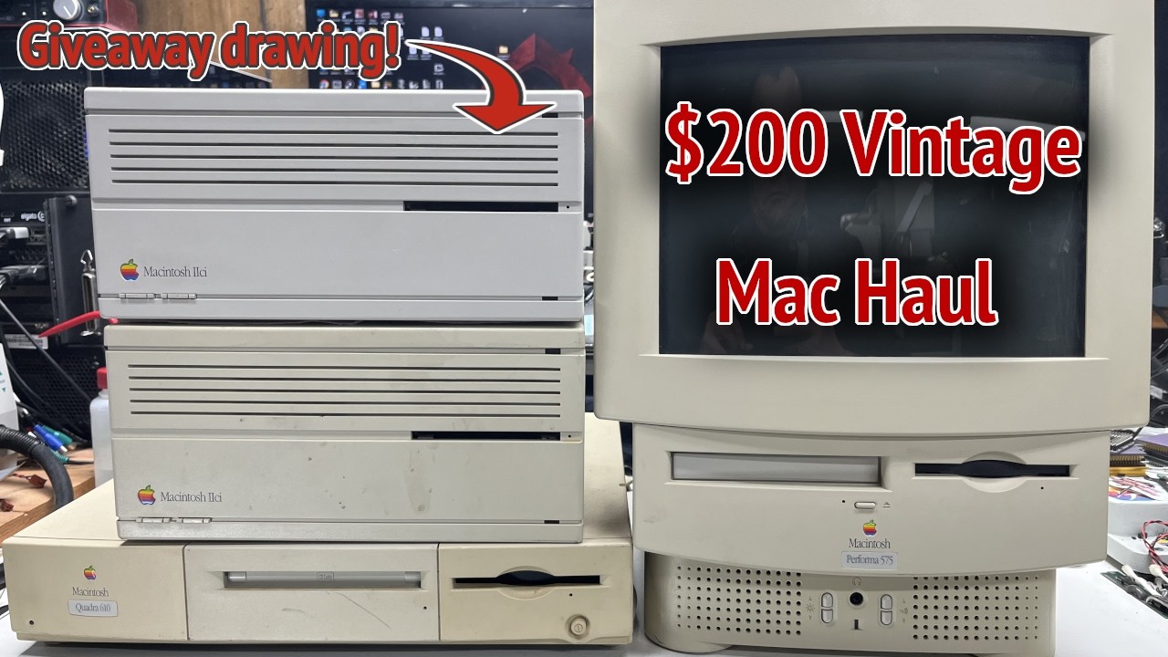 Exploring a $200 vintage Macintosh computer lot (LC575, Quadra 610