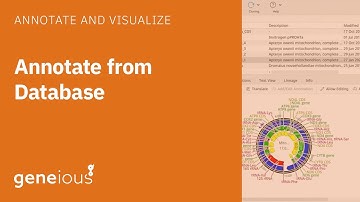 Annotate from Database with Geneious Prime