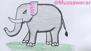 How to draw a cute Elephant 🐘||easy drawing ideas||easy drawing tutorial
